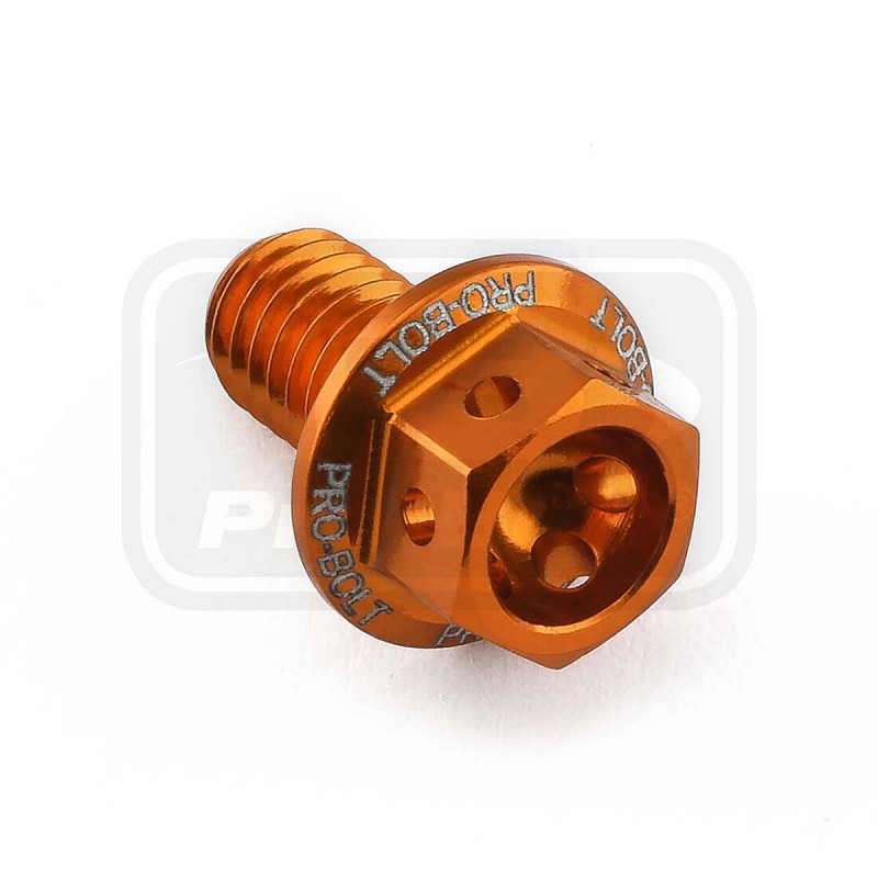 ΒΙΔΕΣ ΕΞΑΓΩΝΕΣ (ΧΑΡΑΓΜΕΝΕΣ) PRO-BOLT Aluminium Flanged Hex Head Bolt M6x(1.00mm)x10mm Race Spec Etched (LHX610RE)