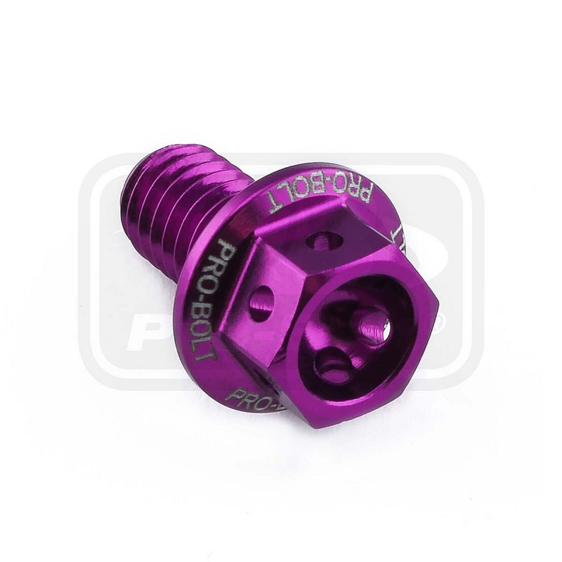 ΒΙΔΕΣ ΕΞΑΓΩΝΕΣ (ΧΑΡΑΓΜΕΝΕΣ) PRO-BOLT Aluminium Flanged Hex Head Bolt M6x(1.00mm)x10mm Race Spec Etched (LHX610RE)