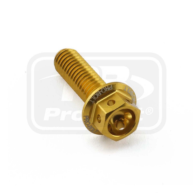 ΒΙΔΕΣ ΕΞΑΓΩΝΕΣ (ΧΑΡΑΓΜΕΝΕΣ) PRO-BOLT Aluminium Flanged Hex Head Bolt M6x(1.00mm)x20mm Race Spec Etched (LHX620RE)