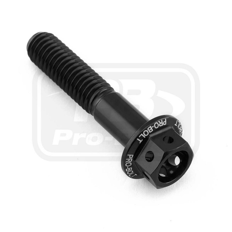 ΒΙΔΕΣ ΕΞΑΓΩΝΕΣ (ΧΑΡΑΓΜΕΝΕΣ) PRO-BOLT Aluminium Flanged Hex Head Bolt M6x(1.00mm)x30mm Race Spec Etched (LHX630RE)