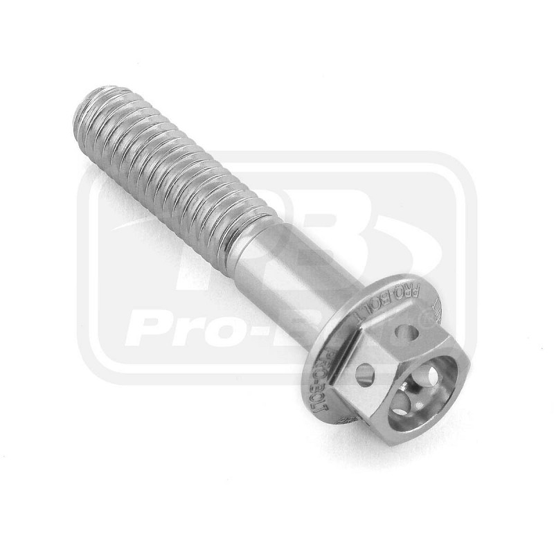 ΒΙΔΕΣ ΕΞΑΓΩΝΕΣ (ΧΑΡΑΓΜΕΝΕΣ) PRO-BOLT Aluminium Flanged Hex Head Bolt M6x(1.00mm)x30mm Race Spec Etched (LHX630RE)