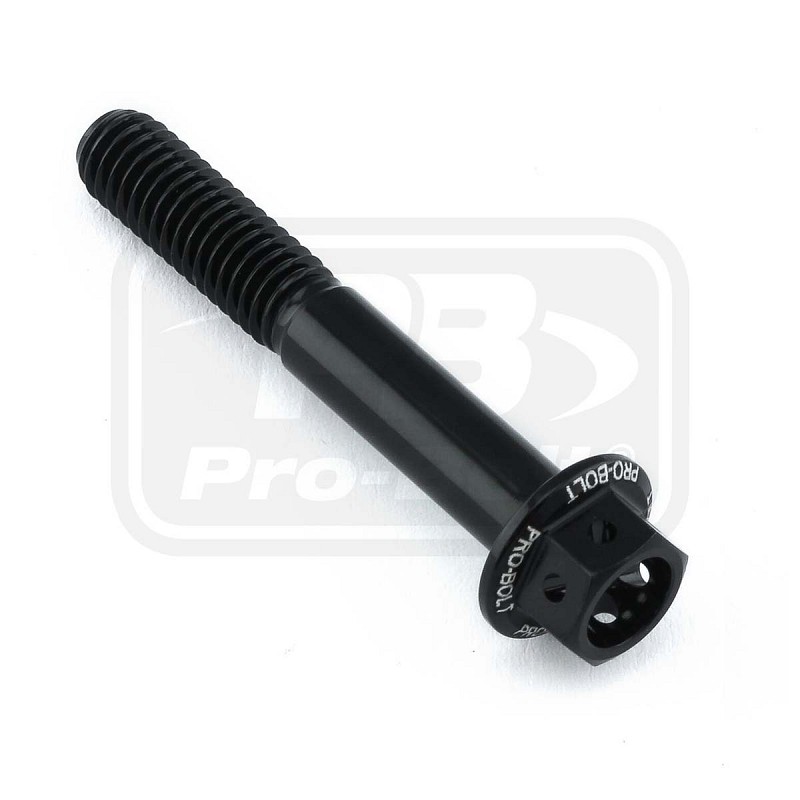 ΒΙΔΕΣ ΕΞΑΓΩΝΕΣ (ΧΑΡΑΓΜΕΝΕΣ) PRO-BOLT Aluminium Flanged Hex Head Bolt M6x(1.00mm)x40mm Race Spec Etched (LHX640RE)
