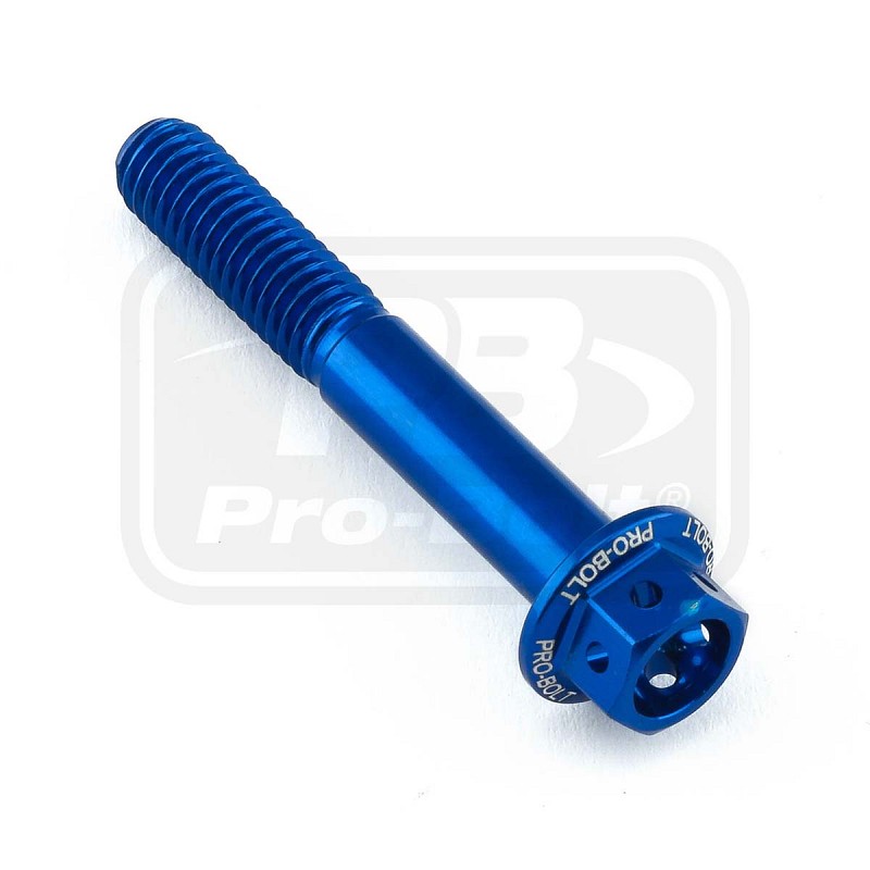 ΒΙΔΕΣ ΕΞΑΓΩΝΕΣ (ΧΑΡΑΓΜΕΝΕΣ) PRO-BOLT Aluminium Flanged Hex Head Bolt M6x(1.00mm)x40mm Race Spec Etched (LHX640RE)