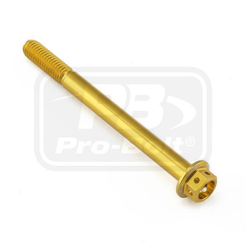 ΒΙΔΕΣ ΕΞΑΓΩΝΕΣ (ΧΑΡΑΓΜΕΝΕΣ) PRO-BOLT Aluminium Flanged Hex Head Bolt M6x(1.00mm)x70mm Race Spec Etched (LHX670RE)