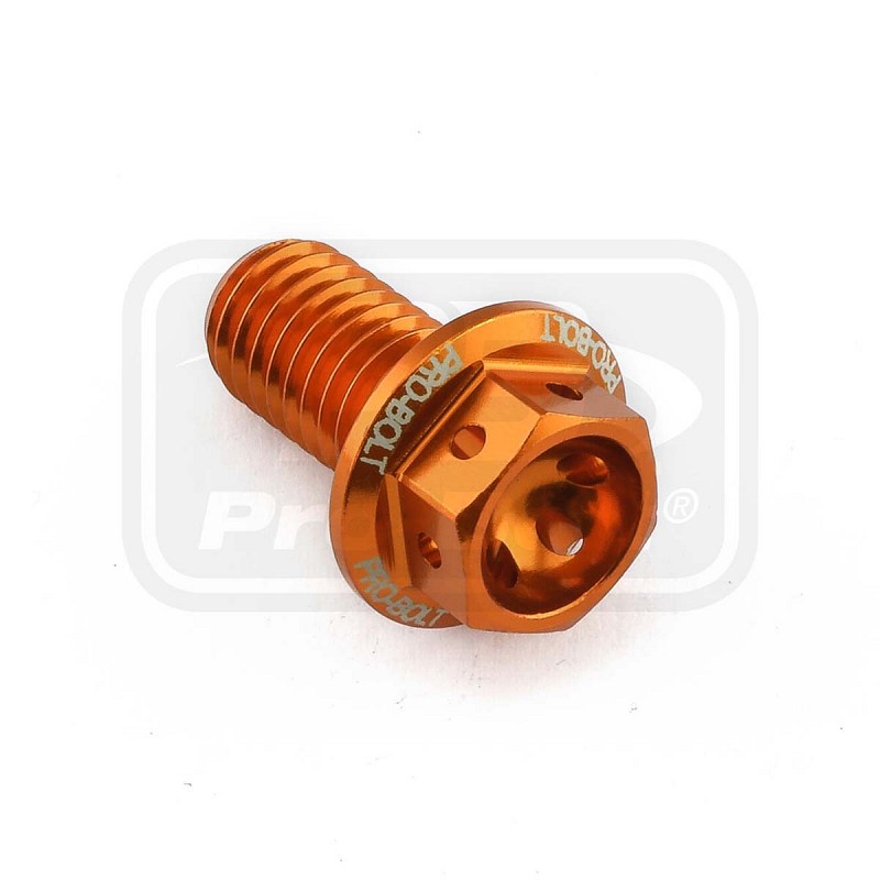 ΒΙΔΕΣ ΕΞΑΓΩΝΕΣ (ΧΑΡΑΓΜΕΝΕΣ) PRO-BOLT Aluminium Flanged Hex Head Bolt M8x(1.25mm)x15mm Race Spec Etched (LHX815RE)