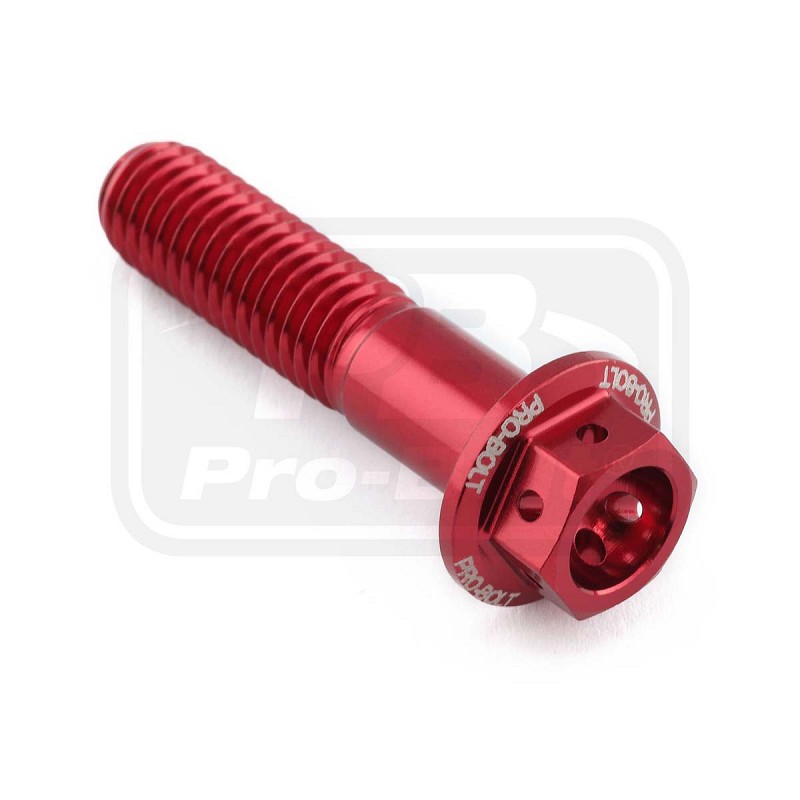 ΒΙΔΕΣ ΕΞΑΓΩΝΕΣ (ΧΑΡΑΓΜΕΝΕΣ) PRO-BOLT Aluminium Flanged Hex Head Bolt M8x(1.25mm)x35mm Race Spec Etched (LHX835RE)
