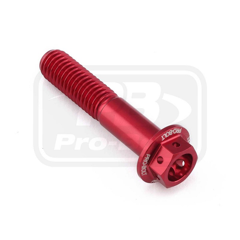 ΒΙΔΕΣ ΕΞΑΓΩΝΕΣ (ΧΑΡΑΓΜΕΝΕΣ) PRO-BOLT Aluminium Flanged Hex Head Bolt M8x(1.25mm)x40mm Race Spec Etched (LHX840RE)