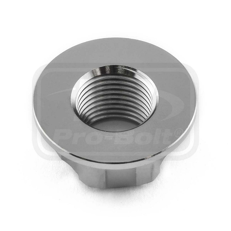 ΠΑΞΙΜΑΔΙΑ TITANIOY PRO-BOLT (TINUT16150001Z1) Titanium Flanged Axle Nut M16x(1.50mm) Front Wheel Natural
