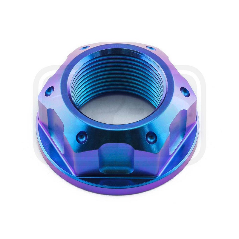 ΠΑΞΙΜΑΔΙΑ TITANIOY PRO-BOLT (TINUT25150003Z2P) Titanium Flanged Axle Nut M25x(1.50mm) Rear Wheel Purple Haze