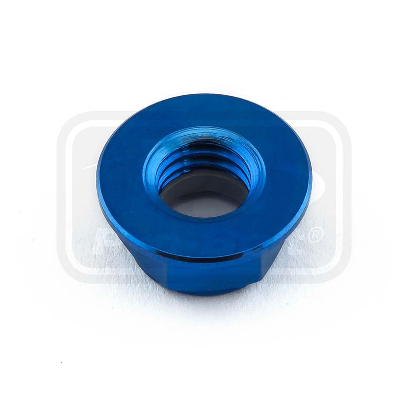 ΠΑΞΙΜΑΔΙΑ TITANIOY PRO-BOLT (TINYNFL8B) Titanium Flanged Nylon Nut M8x(1.25mm) Blue