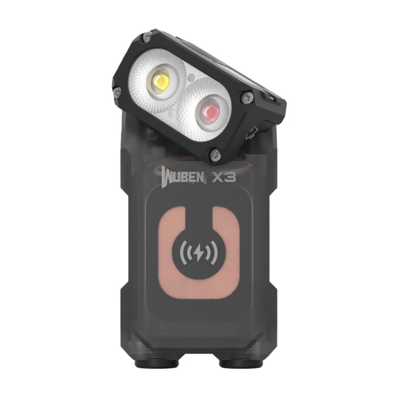 Φακός WUBEN X3 Black Lightok X3 Owl EDC Flashlight - Rechargeable Mini 700 LUMENS Flashlights (Red and white light)