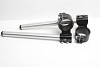 Motorcycle clip-on handlebars ? 52 mm raised with adjustable grip inclination, type RAG