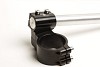 Motorcycle clip-on handlebars ? 43 mm raised with adjustable grip inclination, type RAG