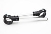 Motorcycle clip-on handlebars ? 55 mm, with adjustable grip inclination, Offset 12mm,black, type AGO