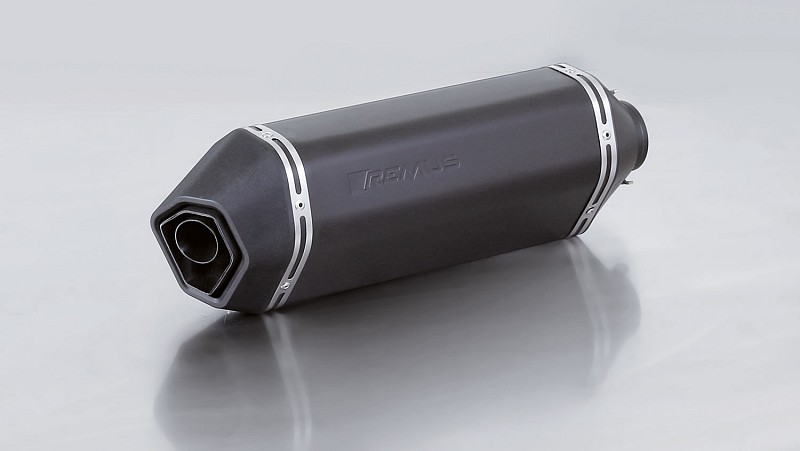SPORTEXHAUST, complete system no cat. no heat shield, 65mm, stainless steel black