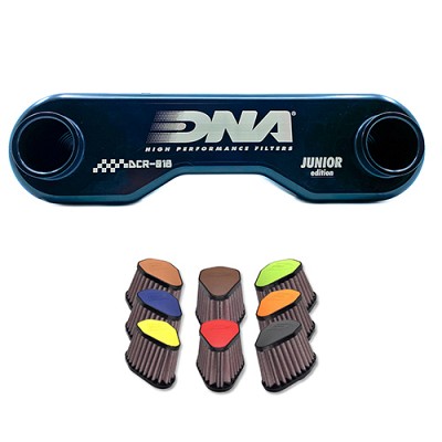 Φίλτρο αέρα ελευθέρας DNA για  HONDA Monkey 125 18-21 AirBox Kit Derlin CNC                  (Leather Top) Set Hexagonal Yellow - Stage 3