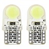 T10 W5W 12V W2,1X9,5D ΛΕΥΚΟ 5.600K 1XCOB LED ΣΙΛΙΚΟΝΗΣ(ΚΑΡΦΩΤΟ) 2ΤΕΜ.