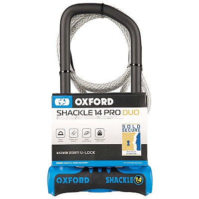 Oxford Shackle14 Pro Duo U-Lock 320mm x 177mm + καλώδιο
