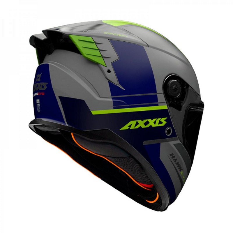 ΚΡΑΝΟΣ AXXIS FF122 HAWK SV EVO DAYTONA C2 ECE22.06 MATT ΓΚΡΙ