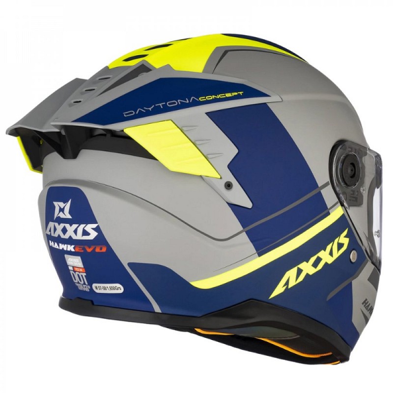 ΚΡΑΝΟΣ AXXIS FF122 HAWK SV EVO DAYTONA C2 ECE22.06 MATT ΓΚΡΙ