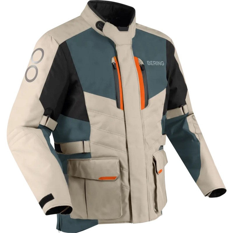 Μπουφάν μηχανής SIBERIA Jacket Beige/Grey/Orange BTV855