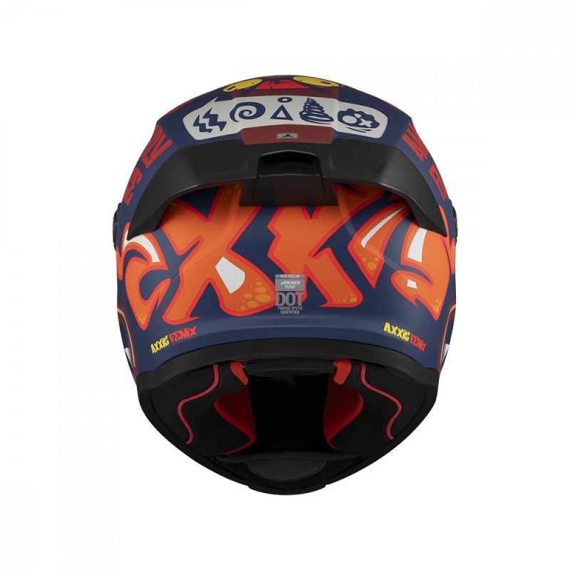 ΚΡΑΝΟΣ AXXIS FF132 ECE 22.06 FENIX ANGRY FACE C5 ΜΠΛΕ/ΚΙΤΡΙΝΟ/ΚΟΚΚΙΝΟ