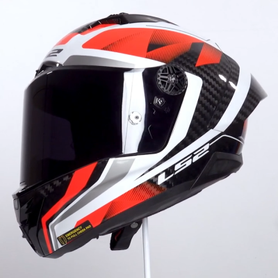 ΚΡΑΝΟΣ FULL FACE FF805 THUNDER GP AERO RAUTE GLOSS White Red