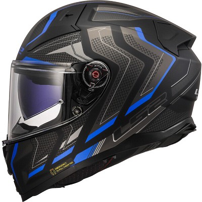 Κράνος F/F LS2 FF811 VECTOR II ALIZER Matt Black Blue Metallic ECE 22.06