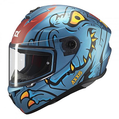 ΚΡΑΝΟΣ AXXIS FF112D DRAKEN S DINOTOON C7 ECE22.06 MATT ΜΠΛΕ