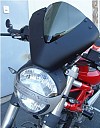FABBRI Ανεμοθώρακας-Ζελατίνα Gen-X Sport Black Mat-Κίτρινη Ducati MONSTER 696 / 796 / 1100 (DX091VA/XDX/FY)